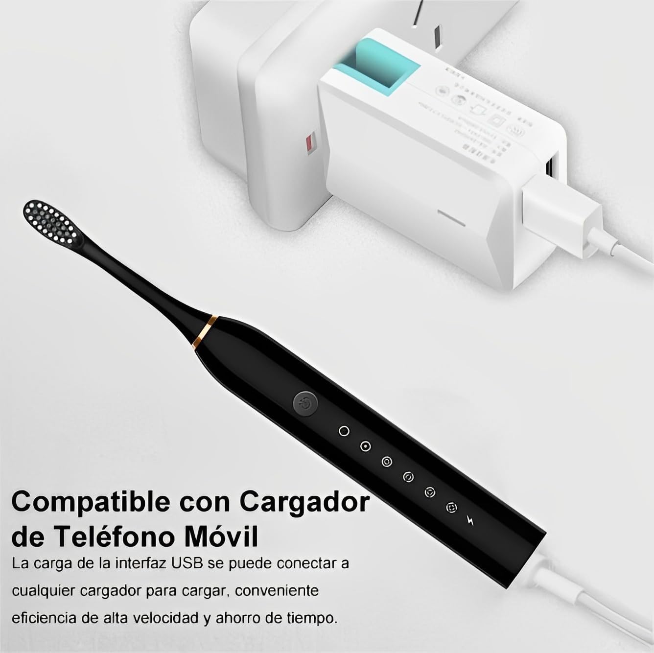 CleanMax - Cepillo de Dientes Eléctrico + 4 Cabezales