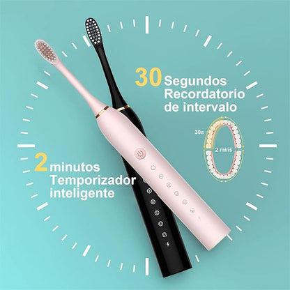 CleanMax - Cepillo de Dientes Eléctrico + 4 Cabezales