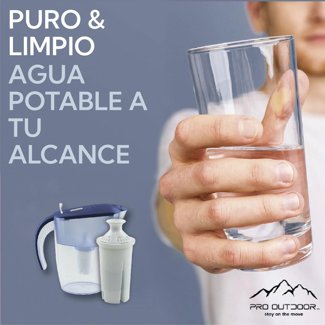 Pro Outdoor® - Jarra Purificadora de Agua de 2.4 litros