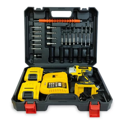 Tasbel® - Taladro Inalámbrico + Set Brocas + Set 46 Piezas de Dados Gratis