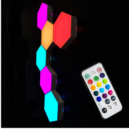 Luces Hexagonales Modulares 5 Modos LED (Paquete de 6)