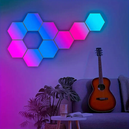 Luces Hexagonales Modulares 5 Modos LED (Paquete de 6)