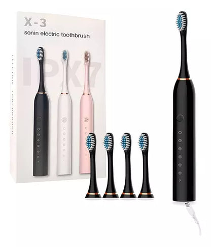 CleanMax - Cepillo de Dientes Eléctrico + 4 Cabezales