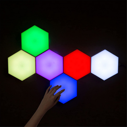 Luces Hexagonales Modulares 5 Modos LED (Paquete de 6)