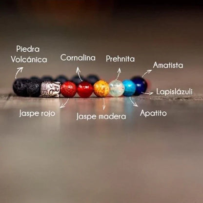 CAMINO DEL ALMA ™|PULSERA 7 CHAKRAS LIMPIA MALA ENERGIA